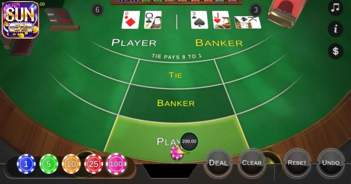 Chinh phục game bài Baccarat Sun52 đổi thưởng cực hấp dẫn 2 Quy tắc chơi game bài Baccarat cơ bản và dễ hiểu nhất